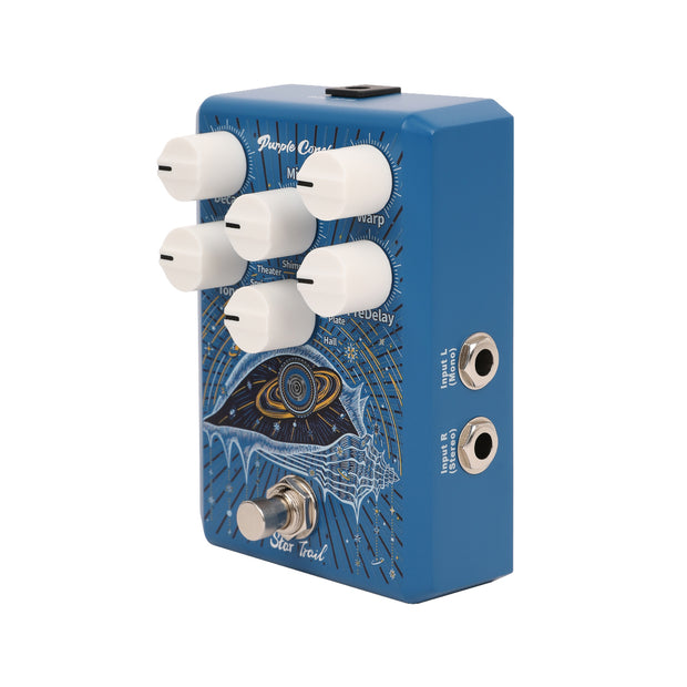 Purple Conch Star Trail 9-Mode Reverb Pedal – Ambient Hall • Room • Shimmer