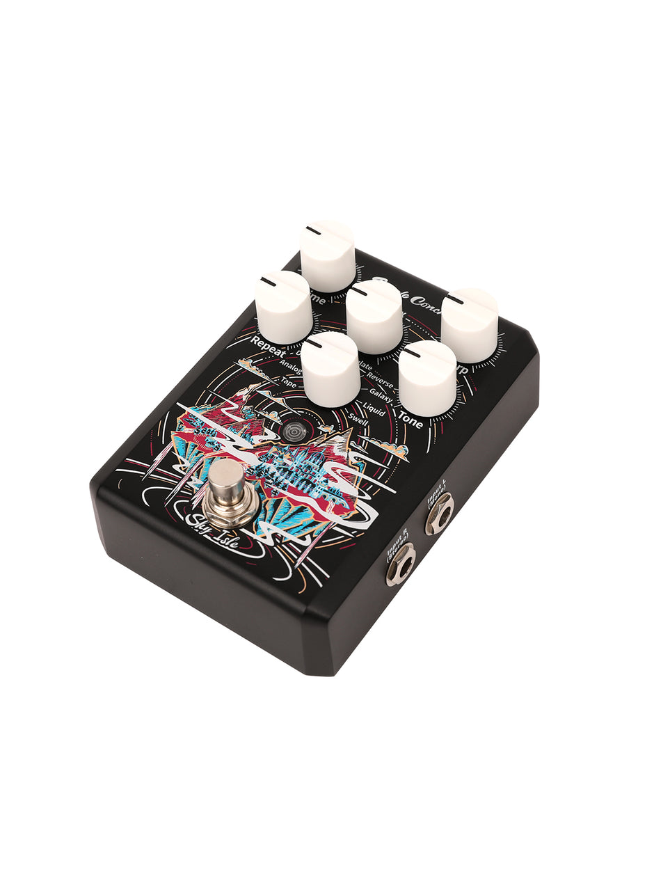 Purple Conch Sky Isle 9-Mode Delay Pedal — Multi-Mode Guitar Delay for Studio & Stage