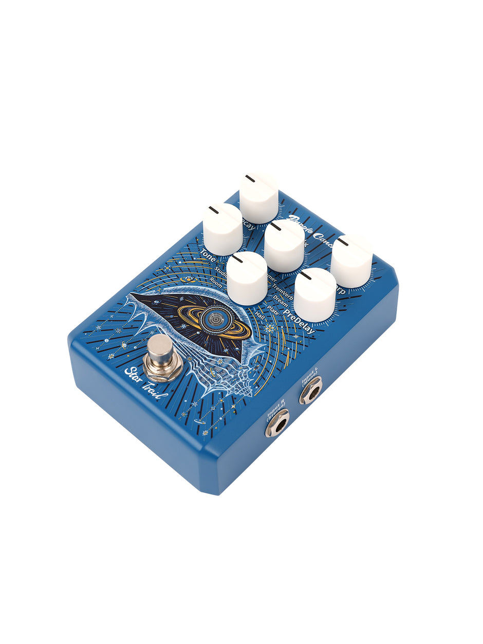 Purple Conch Star Trail 9-Mode Reverb Pedal – Ambient Hall • Room • Shimmer